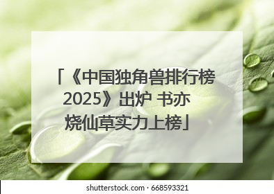 《中国独角兽排行榜2025》出炉 书亦烧仙草实力上榜