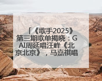 《歌手2025》第三期歌单揭晓：GAI周延唱汪峰《北京北京》，马嘉祺唱S.H.E《你曾是少年》