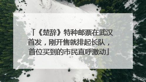 《楚辞》特种邮票在武汉首发，刚开售就排起长队，首位买到的市民直呼激动