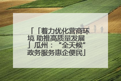「着力优化营商环境 助推高质量发展」瓜州：“全天候”政务服务惠企便民