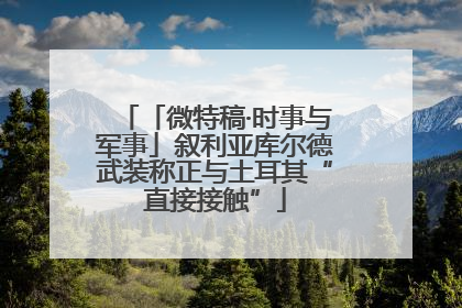 「微特稿·时事与军事」叙利亚库尔德武装称正与土耳其“直接接触”