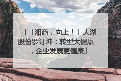 「湘商，向上！」大湖股份罗订坤：转型大健康，企业发展更健康