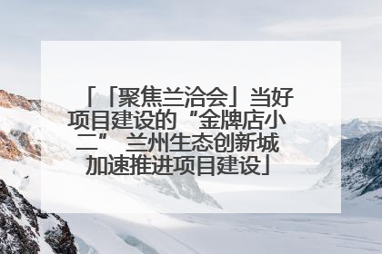 「聚焦兰洽会」当好项目建设的“金牌店小二” 兰州生态创新城加速推进项目建设