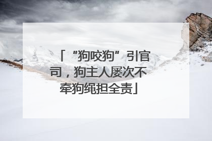 “狗咬狗”引官司，狗主人屡次不牵狗绳担全责