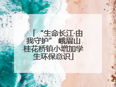 “生命长江·由我守护” 峨眉山桂花桥镇小增加学生环保意识