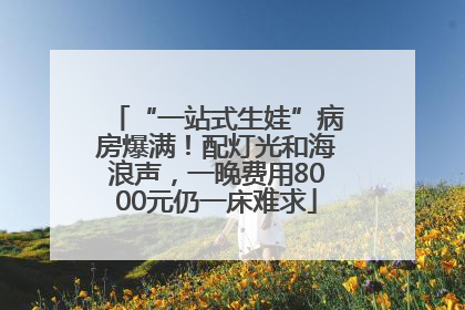 “一站式生娃”病房爆满！配灯光和海浪声，一晚费用8000元仍一床难求