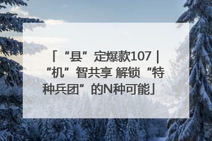 “县”定爆款107｜“机”智共享 解锁“特种兵团”的N种可能