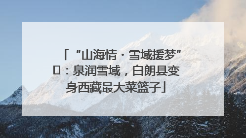 “山海情・雪域援梦”⑪：泉润雪域，白朗县变身西藏最大菜篮子