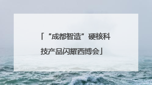 “成都智造”硬核科技产品闪耀西博会