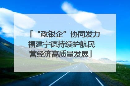 “政银企”协同发力 福建宁德持续护航民营经济高质量发展