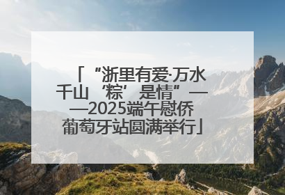 “浙里有爱·万水千山‘粽’是情”——2025端午慰侨葡萄牙站圆满举行