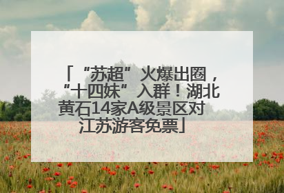 “苏超”火爆出圈，“十四妹”入群！湖北黄石14家A级景区对江苏游客免票