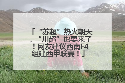 “苏超”热火朝天，“川超”也要来了！网友建议西南F4组建西甲联赛！