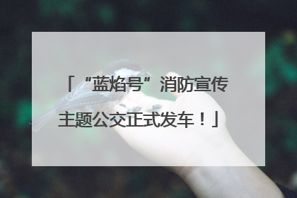 “蓝焰号”消防宣传主题公交正式发车！