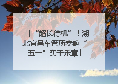 “超长待机”！湖北宜昌车管所奏响“五一”实干乐章