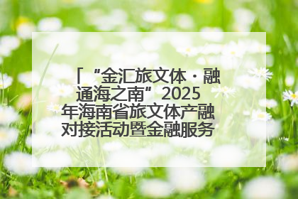 “金汇旅文体・融通海之南”2025年海南省旅文体产融对接活动暨金融服务中心成立仪式举行