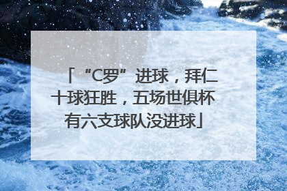 “C罗”进球，拜仁十球狂胜，五场世俱杯有六支球队没进球
