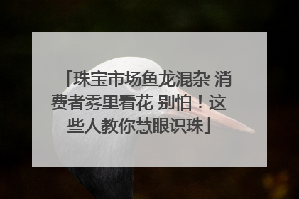 珠宝市场鱼龙混杂 消费者雾里看花 别怕！这些人教你慧眼识珠