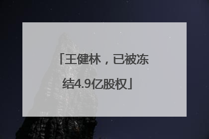 王健林，已被冻结4.9亿股权