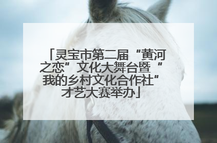 灵宝市第二届“黄河之恋”文化大舞台暨“我的乡村文化合作社”才艺大赛举办