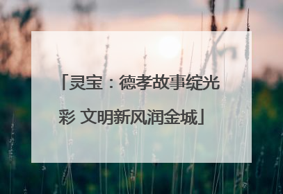 灵宝：德孝故事绽光彩 文明新风润金城