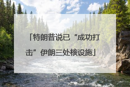 特朗普说已“成功打击”伊朗三处核设施