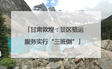 甘肃敦煌：景区骆运服务实行“三班倒”