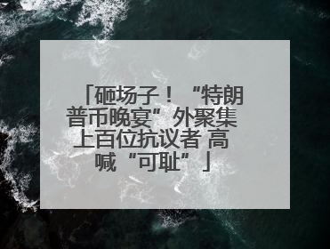 砸场子！“特朗普币晚宴”外聚集上百位抗议者 高喊“可耻”