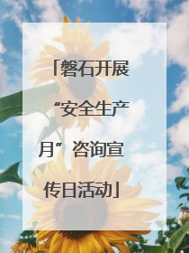 磐石开展“安全生产月”咨询宣传日活动