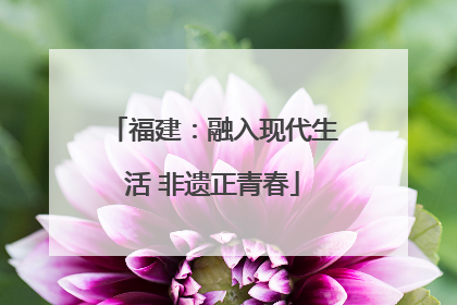 福建：融入现代生活 非遗正青春