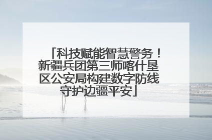 科技赋能智慧警务！新疆兵团第三师喀什垦区公安局构建数字防线守护边疆平安