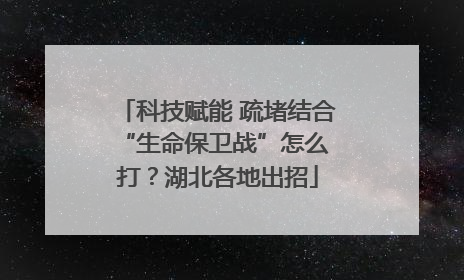 科技赋能 疏堵结合 “生命保卫战”怎么打？湖北各地出招