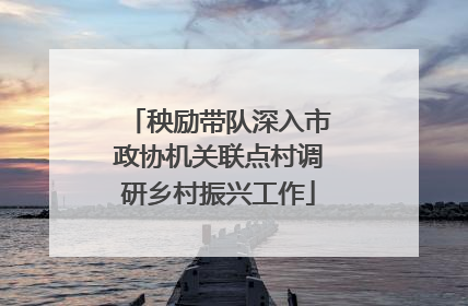 秧励带队深入市政协机关联点村调研乡村振兴工作