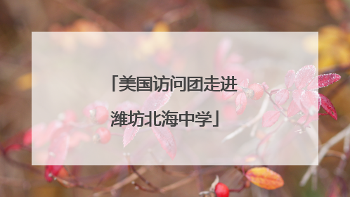 美国访问团走进潍坊北海中学