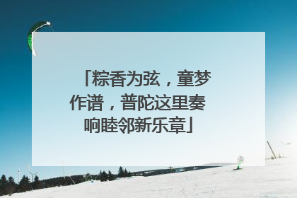 粽香为弦，童梦作谱，普陀这里奏响睦邻新乐章