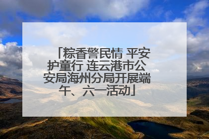 粽香警民情 平安护童行 连云港市公安局海州分局开展端午、六一活动