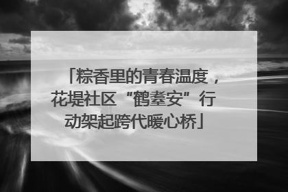 粽香里的青春温度，花堤社区“鹤耋安”行动架起跨代暖心桥