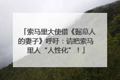 索马里大使借《掘墓人的妻子》呼吁：请把索马里人“人性化”！