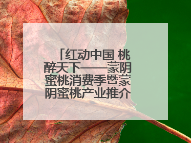 红动中国 桃醉天下——蒙阴蜜桃消费季暨蒙阴蜜桃产业推介会成功举办