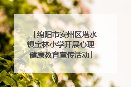 绵阳市安州区塔水镇宝林小学开展心理健康教育宣传活动