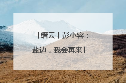缙云丨彭小容：盐边，我会再来