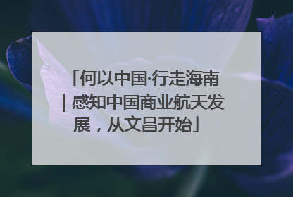 何以中国·行走海南｜感知中国商业航天发展，从文昌开始