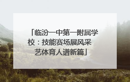 临汾一中第一附属学校：技能赛场展风采 艺体育人谱新篇