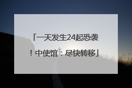 一天发生24起恐袭！中使馆：尽快转移