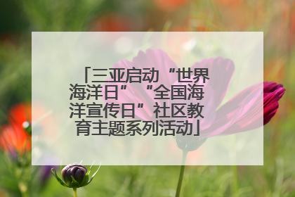三亚启动“世界海洋日”“全国海洋宣传日”社区教育主题系列活动