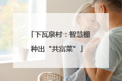下瓦泉村：智慧棚种出“共富菜”
