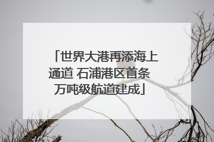 世界大港再添海上通道 石浦港区首条万吨级航道建成
