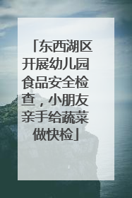 东西湖区开展幼儿园食品安全检查，小朋友亲手给蔬菜做快检