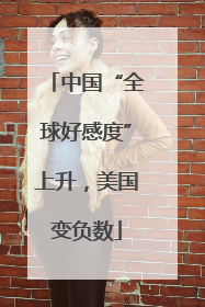 中国“全球好感度”上升，美国变负数