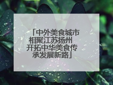 中外美食城市相聚江苏扬州 开拓中华美食传承发展新路